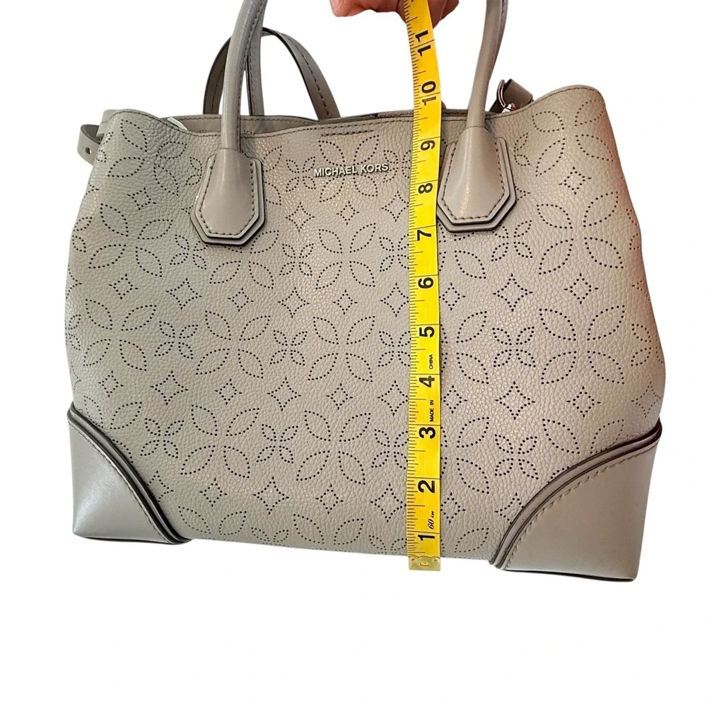 Michael‎ Kors Mercer Gallery Perforated Leather Crossbody  Bag Laser Cut Floral